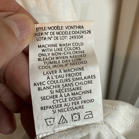 Theory White Long Sleeve Body Con Women's Tee Hi Lo Hem BodyCon - Picture 5 of 6